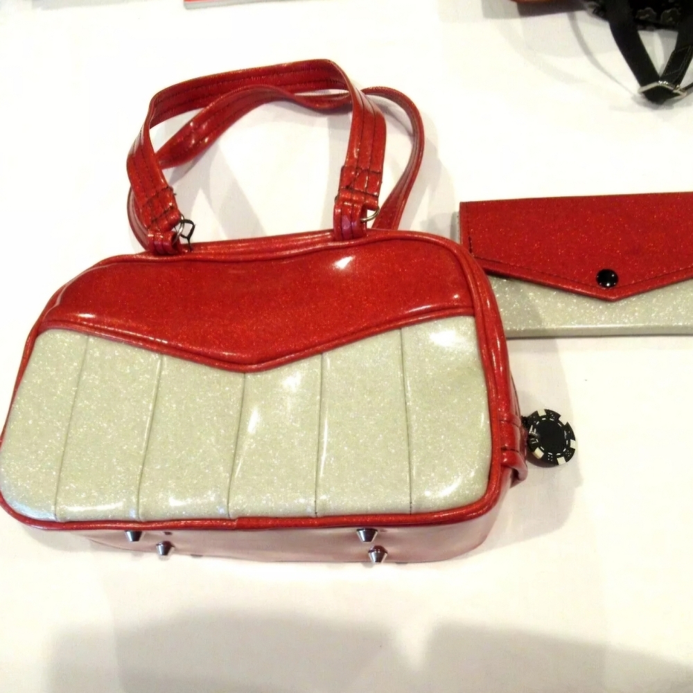 Hot Rod glitter vinyl purse wallet pinup VLV